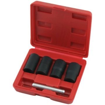 Twist locking wheel nut removal set 5pcs., 1/2" Dr