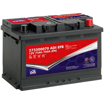 Auto akumulators AD 75Ah 700A EFB