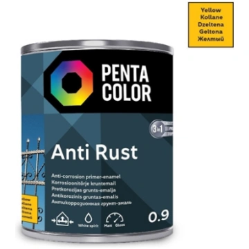 Pentacolor ANTICOR PAINT ANTI-RUST YELLOW 0.9L 477