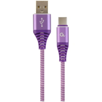 Gembird Premium cotton braided Type-C USB charging