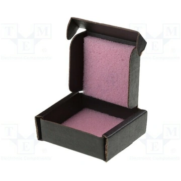 Container: box; with foam lining; ESD; black; card