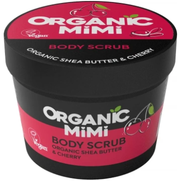 Organic Mimi Ķermeņa skrubis Shea & Cherry, 120 g