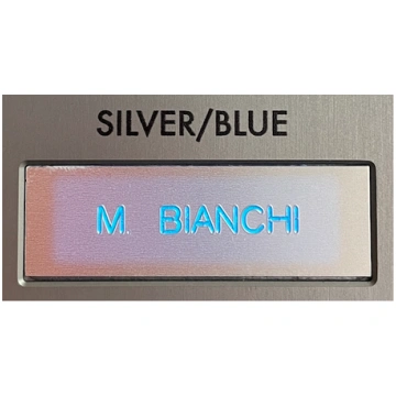 Targhetta argento/blu per citofono e buca lettere