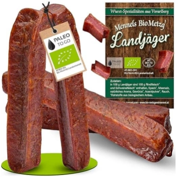 PALEO TO GO „Organic Landjäger“ 6 pāri (katrs 70 g