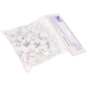 Holder; white; for flat cable,YDYp 3x2,5; 100pcs; 
