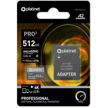 MicroSDXC atmiņas karte PLATINET PRO3 512 GB Class