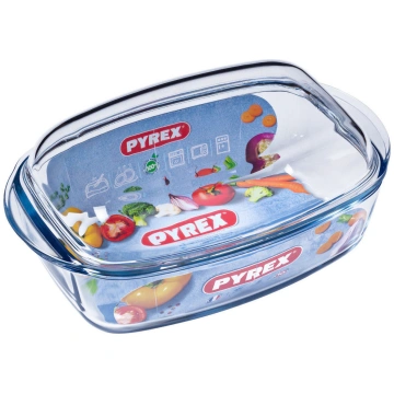 Stikla trauks Pyrex Essentials, caurspīdīga krās.,