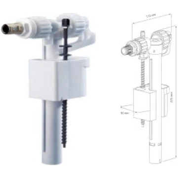 WC ieplūdes pludiņš Compact 95L (misiņa sānu pievi