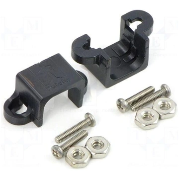 Bracket | black | Pcs: 2 | Holder mat: plastic | D