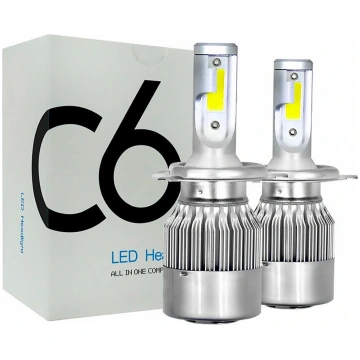 Coppia di Lampadine H4 Luci LED C6 per Fari Auto e