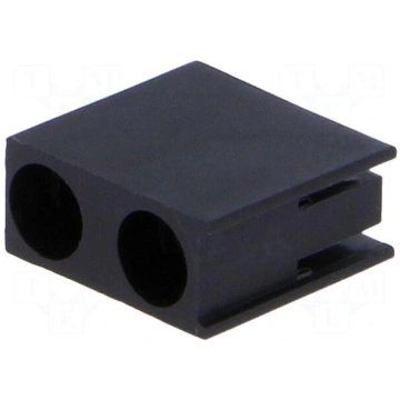 LED housing | 3mm | polyamide | angular | black | 