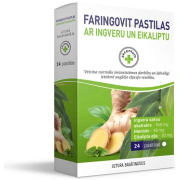 Uztura bagātinātājs Akcentum Faringovit ar ingveru