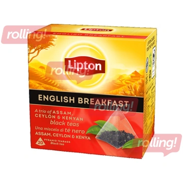 Tēja melnā Lipton English Breakfast, piramīdas, 20