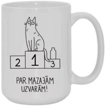 Krūze ar kaķi Par mazajām uzvarām 450ml