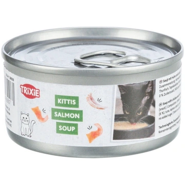 Konservi zupa kaķiem Trixie Salmon Soup with chick