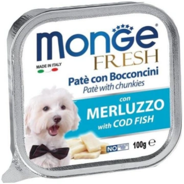 MONGE DOG FRESH COD suņu konservi pastēte Menca 10