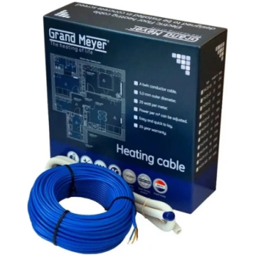 Elektriskās apsildes kabelis THC-20, 20W/m, 70m, 1