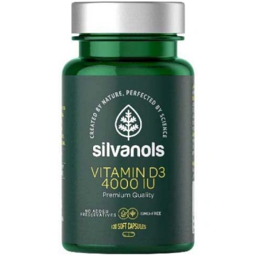 Silvanols Vitamīns D3 4000 IU, 120 kapsulas