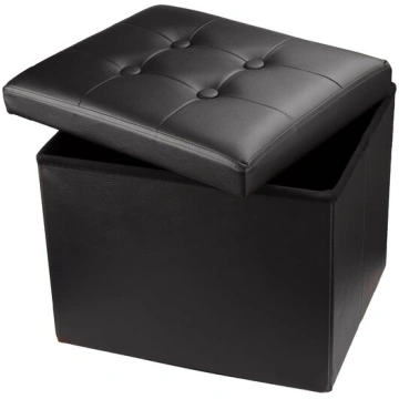 Saliekams uzglabāšanas pufs ar kabatu un kāju bals