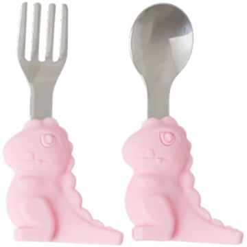 Rice - Stainless Steel Kids Cutlery Pink BABSF-MED