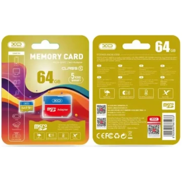 XO 64GB microSDXC Class 10 atmiņas karte + adapter