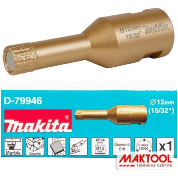 Dimanta kroņurbis leņķa slīpmāšīnām 12mm (M14) Mak