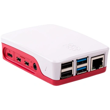 Raspberry Pi plastic case for 4B computer, white (