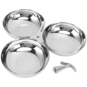 Nerūsējošā tērauda uzkodu plate, 3-in-1 viegli nos