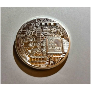 Sudraba Bitcoin monēta, izgatavota no 999. raudzes