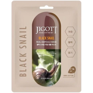 Jigott Black Snail Real Ampoule Mask sejas masku k