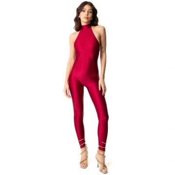JUMPSUIT JACKIE DIAMOND BORGOGNA PALM DÉSERT