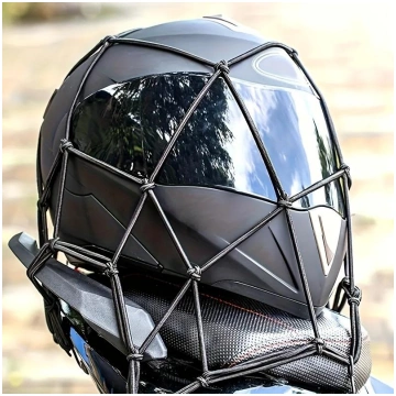 1pc Durable Motorcycle Cargo Net with Elastic Rubb