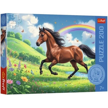 Trefl PUZZLE 200 Dostojny kon / Rodzina Treflikow 
