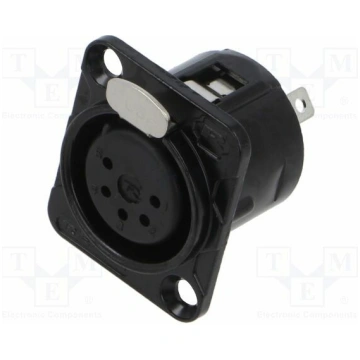 Connector: XLR; socket; female; 7.5A; PIN: 5; stra