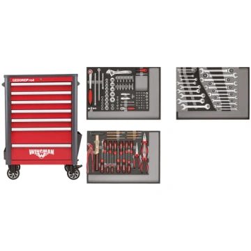 Gedore red tool trolley WINGMAN (red, incl. 129 to