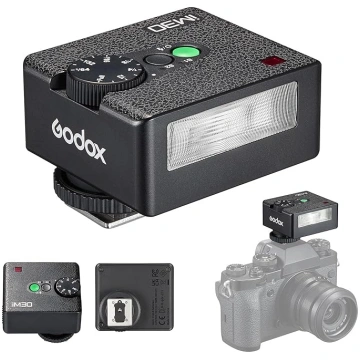 Godox iM30 Mini kameras zibspuldze GN15 Camera Spe