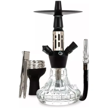 Ūdenspīpe MS Mini Silver 27 cm - Kompakta, stabila