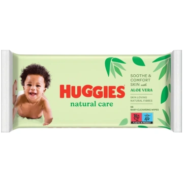 HUGGIES Natural Care mitrās salvetes 56gab » Grezn