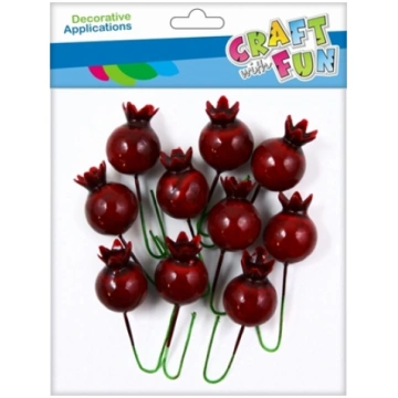 Craft with Fun CF OZDOBA DEK DRUCIK DZIKA ROZA 2CM