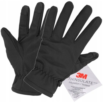 Cimdi, Softshell, Thinsulate, M izmērs, melni Mil-