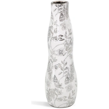 Dekoratīva vāze Rita, 35 cm, balta krās