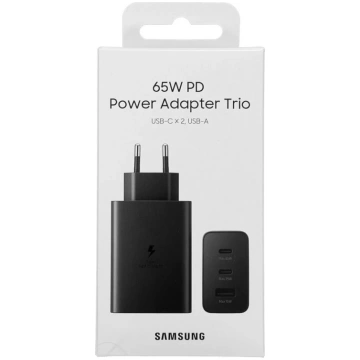 SAMSUNG Trio Power Adapte 65W USB Type-C/A, Black 