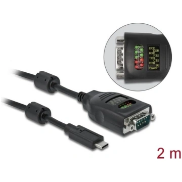 Delock USB Type-C™ to Serial DB9 Adapter with 9 LE