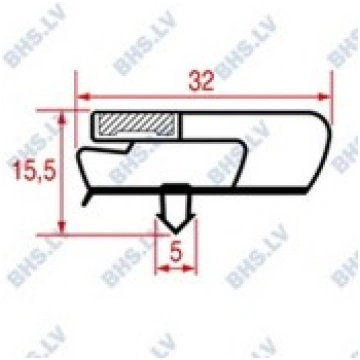 SNAP-IN GASKET 1700x600 mm LF L3186664
