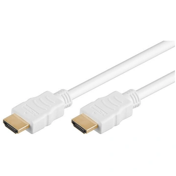 HDMI kabelis ar Ethernet, 0.5 m, baltā krāsā