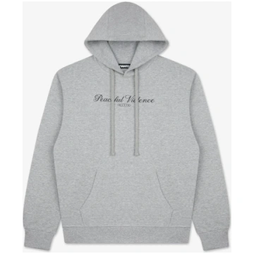 Sweatshirt Manto Peaceful Violence with hood Gray