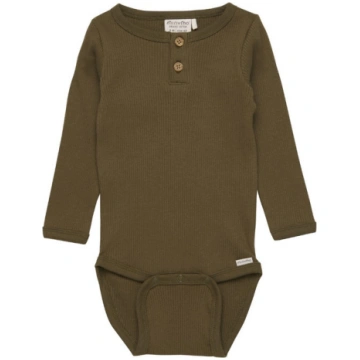 Minymo Infant Neutral Body L/S Rib 111905-9526