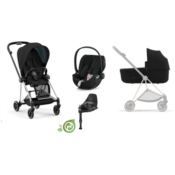 Bērnu rati 3in1 - Cybex Mios 3.0 Eco Onyx Black + 