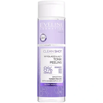 Eveline Cosmetics, Clean Shot, Peeling, Tonic Loti