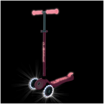 GLOBBER skrejritenis Primo Plus Glow Lights, koraļ